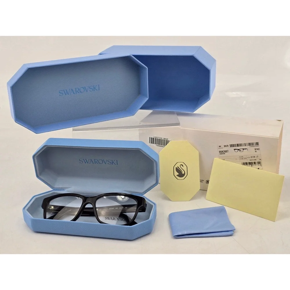 Swarovski SK2007 Eyeglasses Women 54mm Black Crystal Accents - New